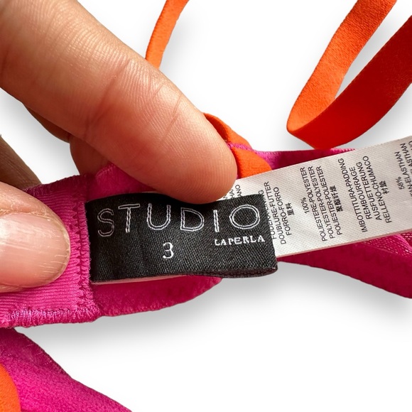 NWT La Perla Studio Pink Camelia Bra and Thong Set Size 36B/Medium - Picture 5 of 16